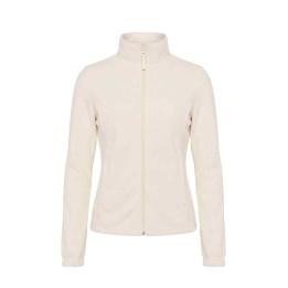 Damska bluza polarowa z zamkiem i kieszeniami Off White