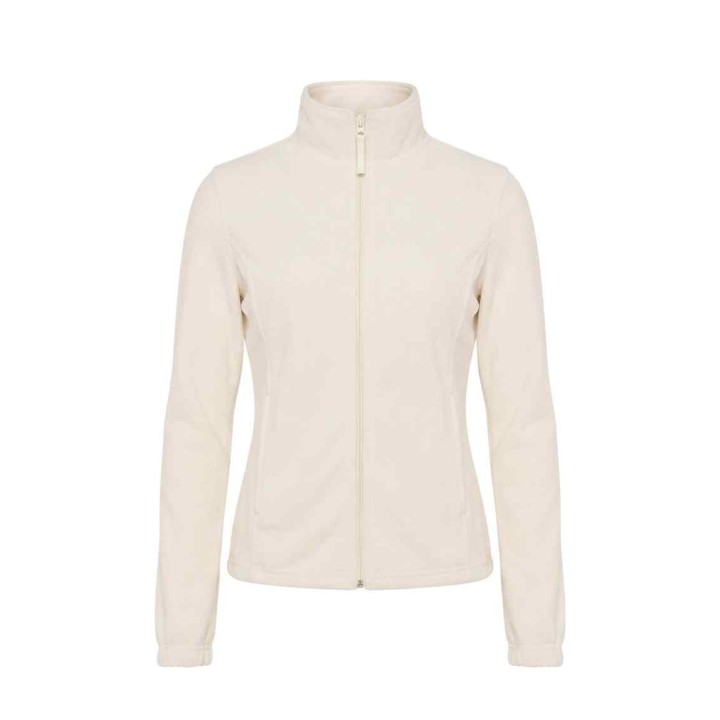 Damska bluza polarowa z zamkiem i kieszeniami Off White