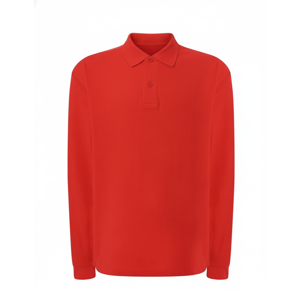 Polo czerwony męski  długi rękaw 210 LS RD