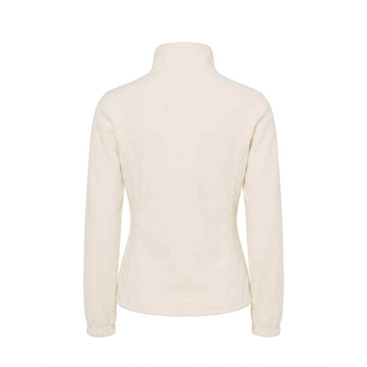 Damska bluza polarowa z zamkiem i kieszeniami Off White