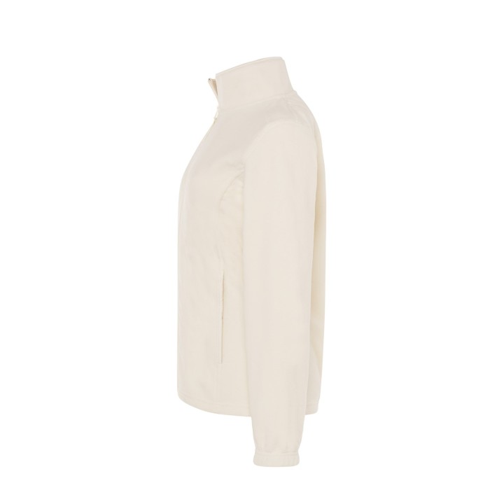 Damska bluza polarowa z zamkiem i kieszeniami Off White