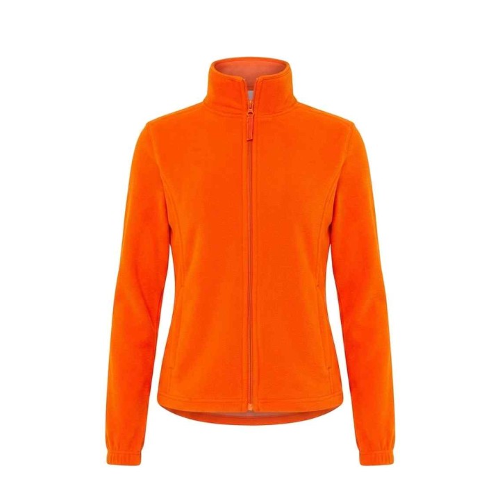 Bluza polarowa damska z zamkiem i kieszeniami 300 g/m² - Orange