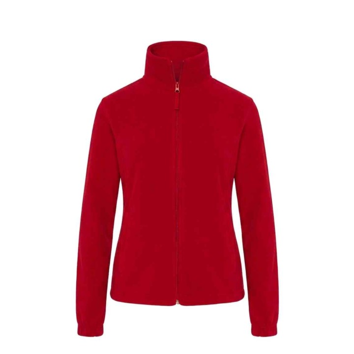 Damska bluza polarowa Red 300 g/m² z pełnym zamkiem