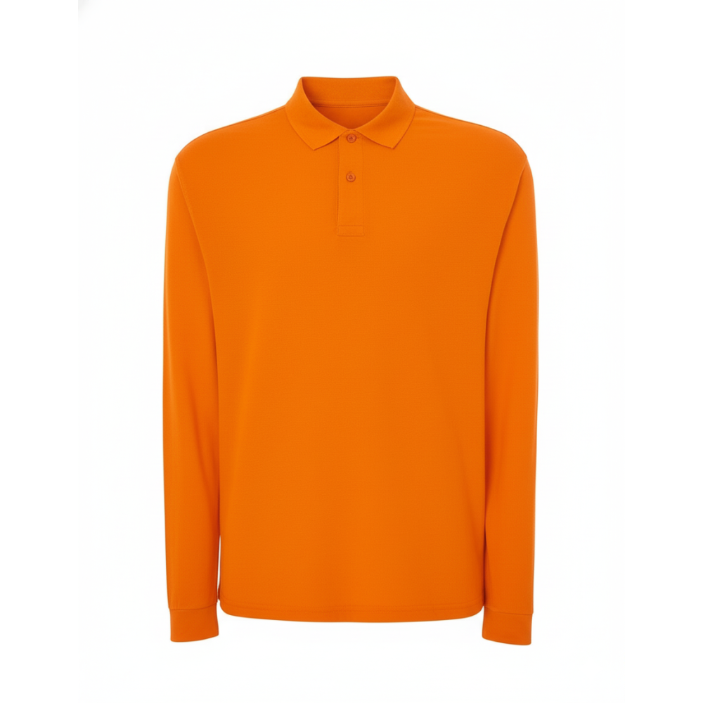 Polo pomarańcz męski  długi rękaw 210 LS OR