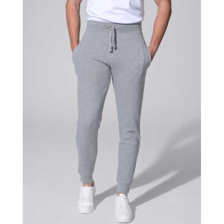 Spodnie męskie Jogger szare z dzianiny french terry 240 g/m²