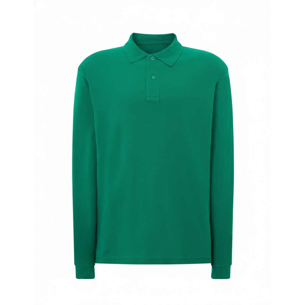 Polo zielony męski  długi rękaw 210 LS KG