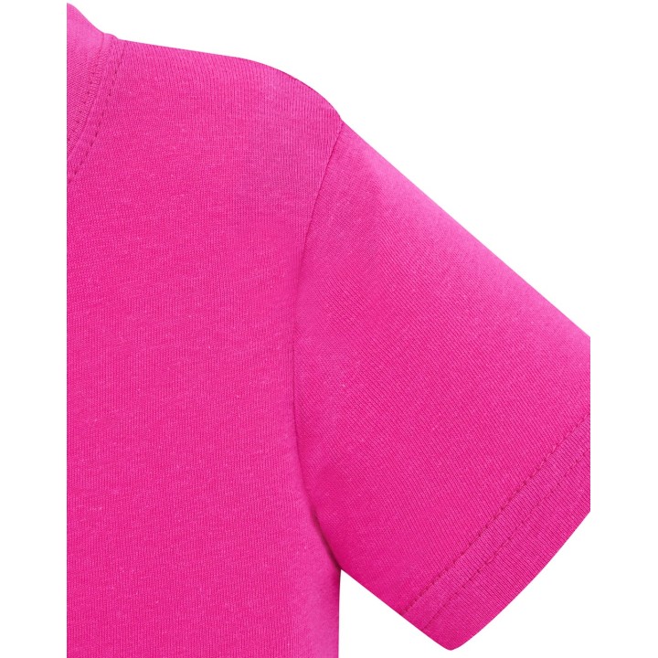 Koszulka dziecięca z krótkim rękawem Fucsia 100% bawełna preshrunk