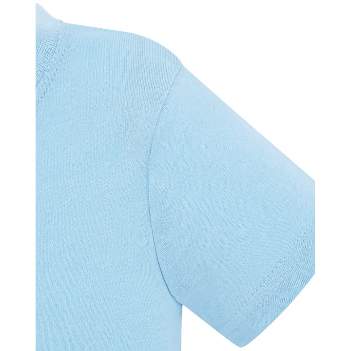 Koszulka dziecięca z krótkim rękawem Sky Blue 100% bawełna zgrzebna
