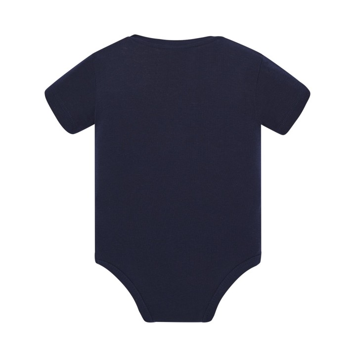 Body niemowlęce z krótkim rękawem Navy, 100% bawełna, rozmiary 3-12