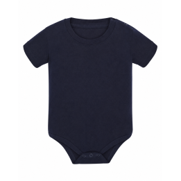 Body niemowlęce z krótkim rękawem Navy, 100% bawełna, rozmiary 3-12