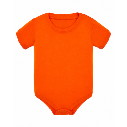 Body niemowlęce z krótkim rękawem Orange 100% bawełna 3-12 mies.