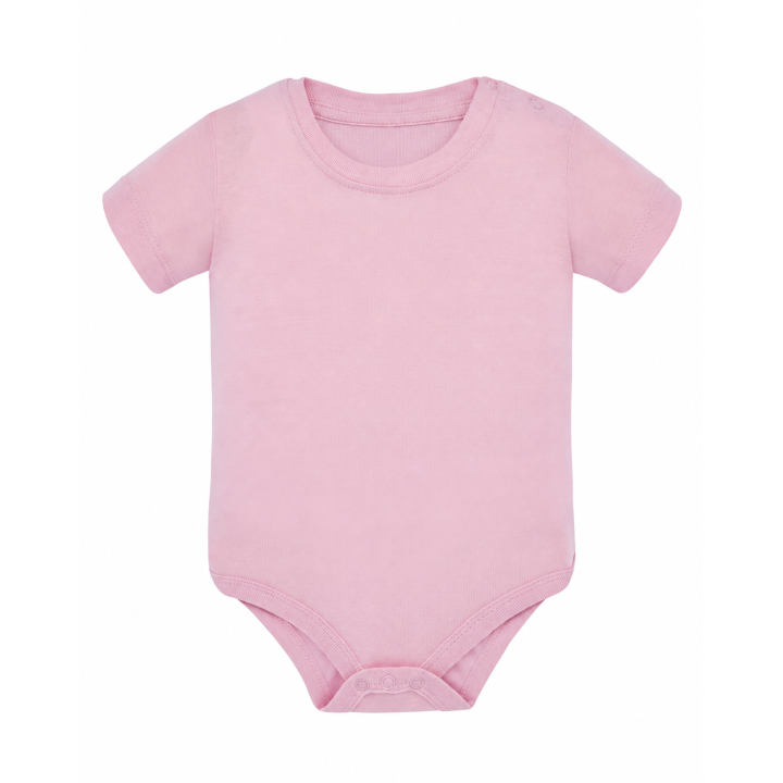 Body niemowlęce z krótkim rękawem Pink 100% bawełna 170 g/m²