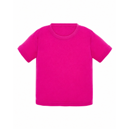 Koszulka dziecięca z krótkim rękawem Fucsia 100% bawełna preshrunk