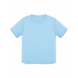 Koszulka dziecięca z krótkim rękawem Sky Blue 100% bawełna zgrzebna