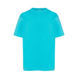 Koszulka dziecięca 150 Turquoise z krótkim rękawem bawełniana