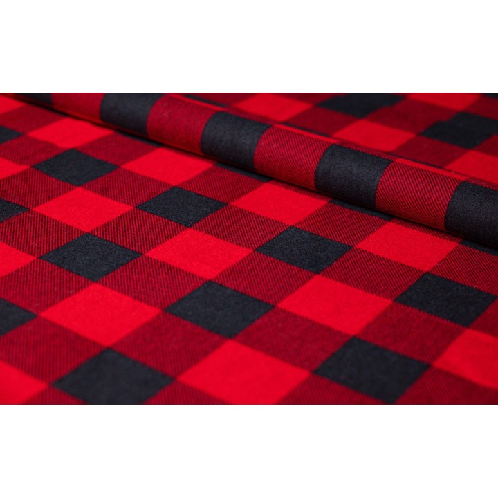Koszula flanelowa czerwono-czarna 170 gr/m2
