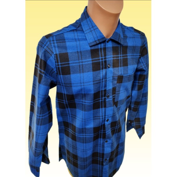 Niebieska koszula flanelowa. BRAGIO