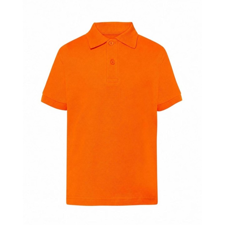 Koszulka Polo dziecięca krótki rękaw pomarańczowa 210 g/m²
