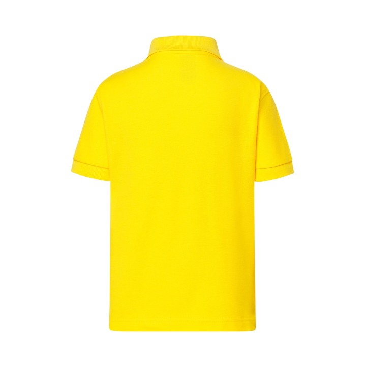 Dziecięca koszulka polo z krótkim rękawem żółta 210 g/m²