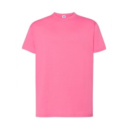 T-shirt męski 150 azaliowa z krótkim rękawem 100% bawełna