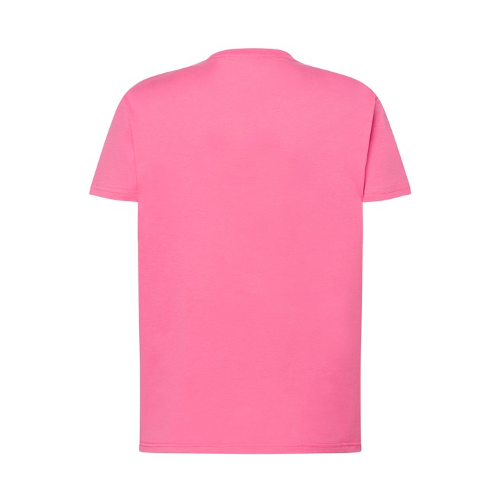 T-shirt męski 150 azaliowa z krótkim rękawem 100% bawełna