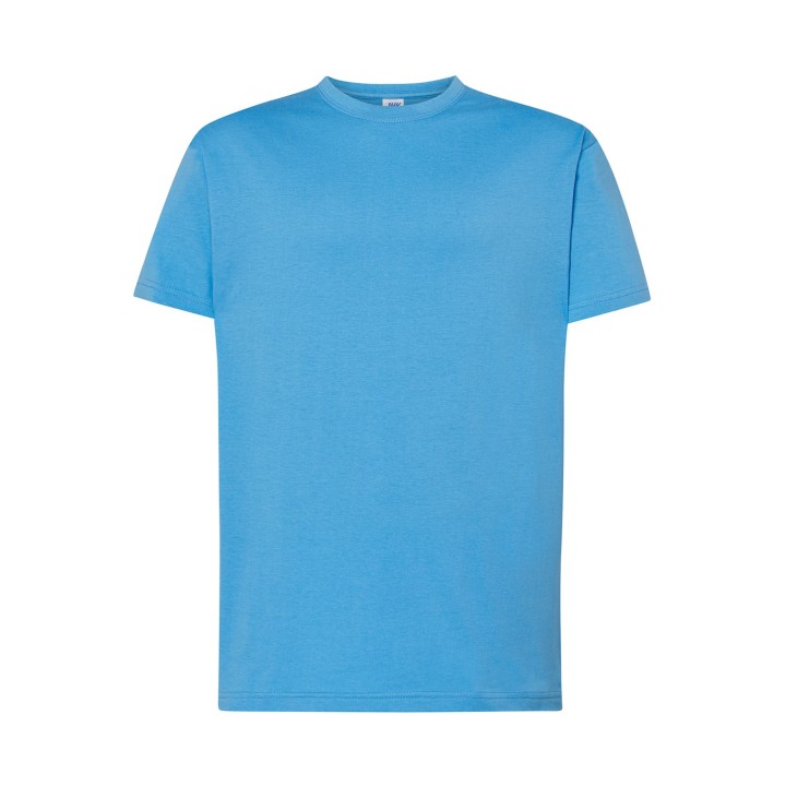 T-SHIRT 150 męski krótki rękaw lazurowy 100% bawełna