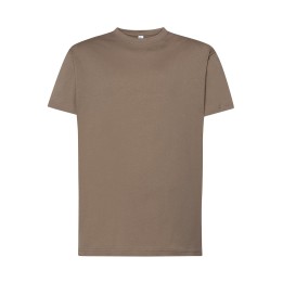 T-SHIRT 150 ciemnobrązowa - bawełniany t-shirt męski z krótkim rękawem