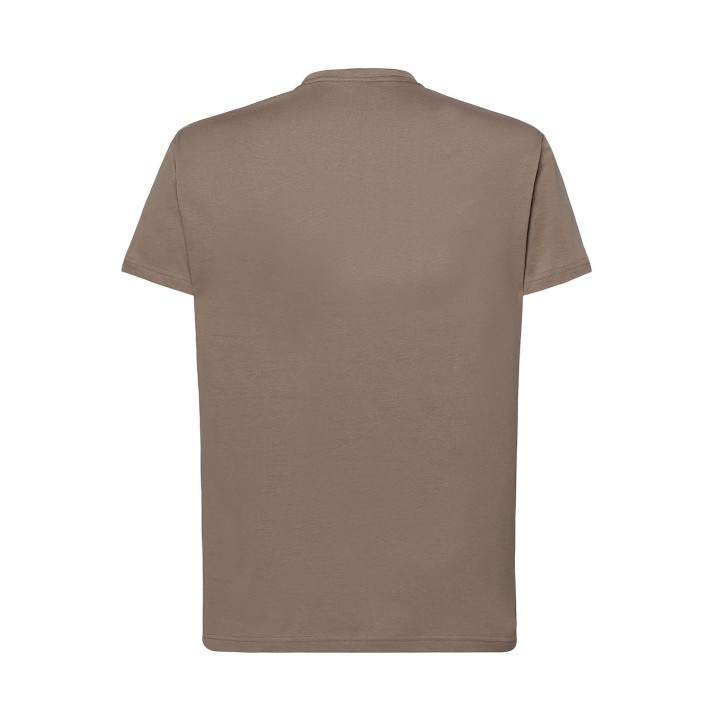 T-SHIRT 150 ciemnobrązowa - bawełniany t-shirt męski z krótkim rękawem
