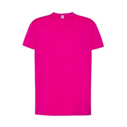T-SHIRT 150 fuksjowa z krótkim rękawem, 100% bawełna, gramatura 155
