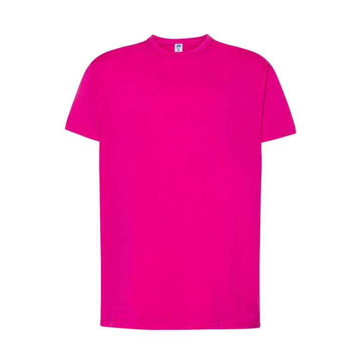 T-SHIRT 150 fuksjowa z krótkim rękawem, 100% bawełna, gramatura 155