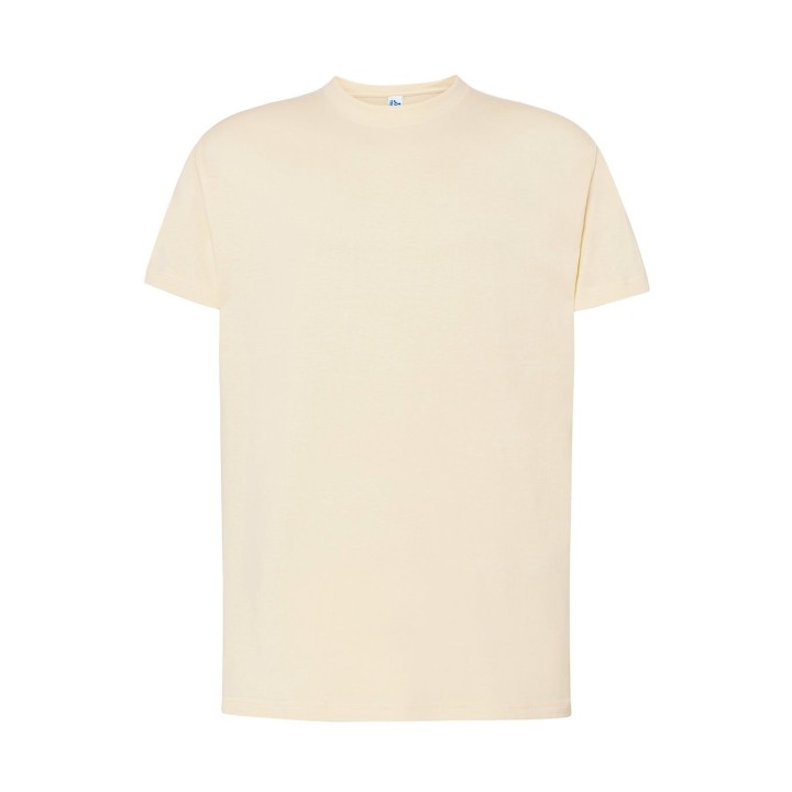 T-SHIRT 150 Ivory męski z bawełny, krótki rękaw, bez bocznych szwów
