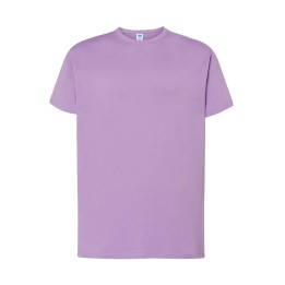 T-SHIRT 150 lawendowa - męski t-shirt bawełniany bez szwów bocznych