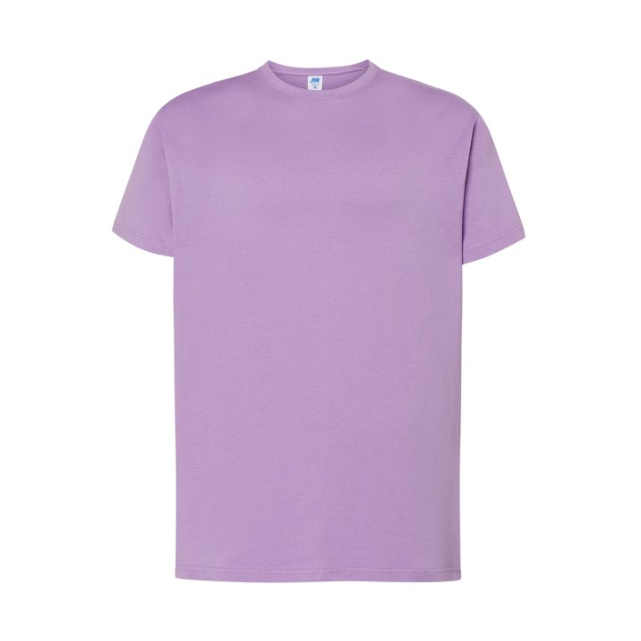 T-SHIRT 150 lawendowa - męski t-shirt bawełniany bez szwów bocznych