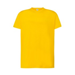 T-SHIRT 150 musztardowy - męski t-shirt z krótkim rękawem