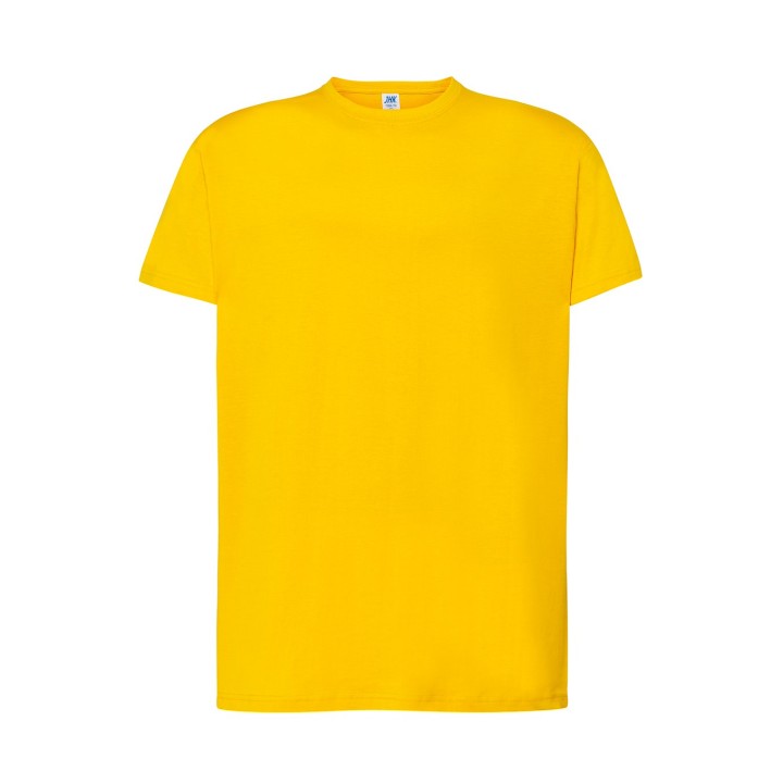 T-SHIRT 150 musztardowy - męski t-shirt z krótkim rękawem