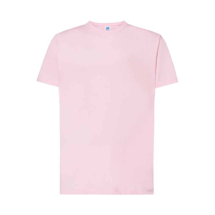 T-SHIRT 150 różowa męska z krótkim rękawem 100% bawełna
