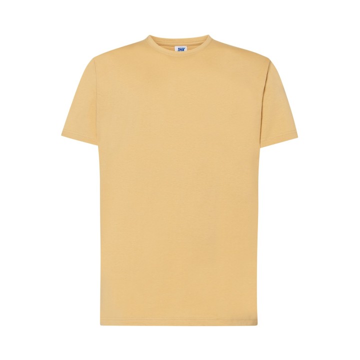 T-shirt męski 150 piaskowy z krótkim rękawem 100% bawełna
