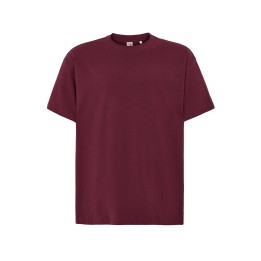 T-SHIRT 240 g/m² oversize – bordowa – wysokiej jakości bawełna