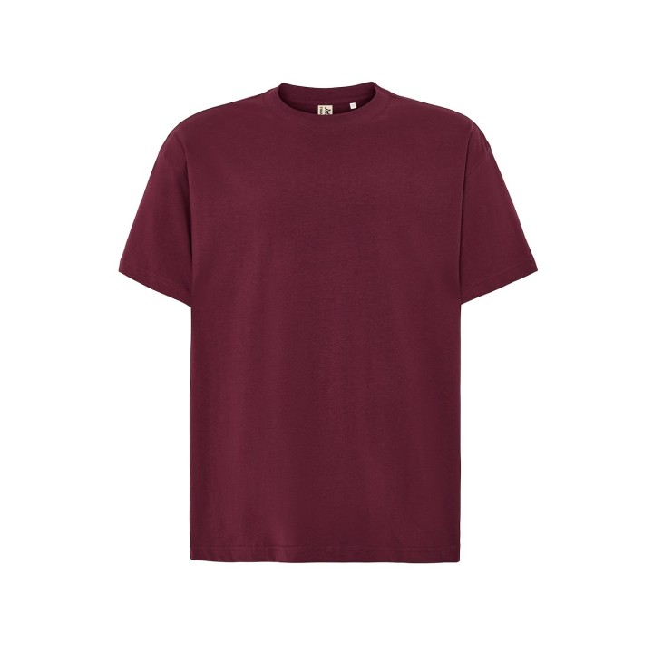 T-SHIRT 240 g/m² oversize – bordowa – wysokiej jakości bawełna