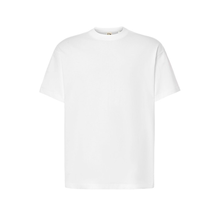 T-SHIRT 240 g/m² oversize biały – bawełniany, trwały i komfortowy