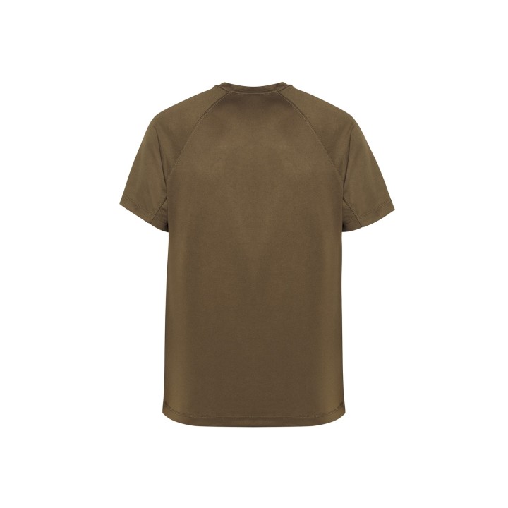 Koszulka treningowa SPORT MAN khaki z krótkim rękawem raglanowym