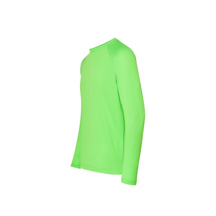 Koszulka sportowa długi rękaw Lime Fluor 100% poliester z recyklingu