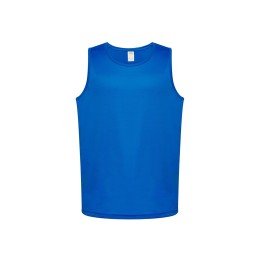 Koszulka sportowa męska na ramiączka niebieska, 130 g/m2