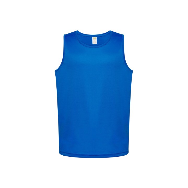 Koszulka sportowa męska na ramiączka niebieska, 130 g/m2