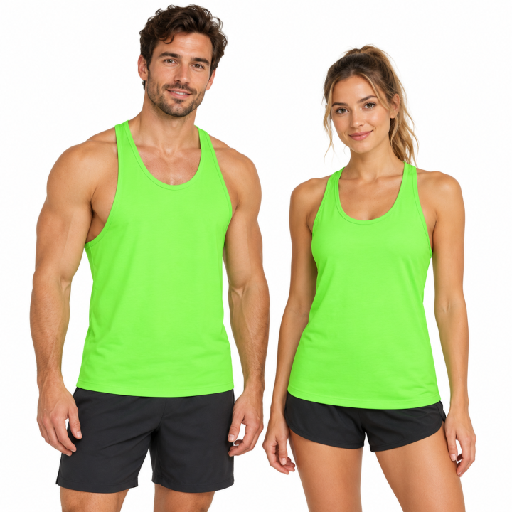 Koszulka boxerka unisex Lime Fluor z plecami typu bokserka
