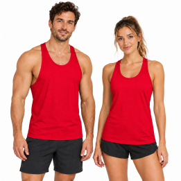 Koszulka boxerka unisex czerwona 150-155 g/m² na lato