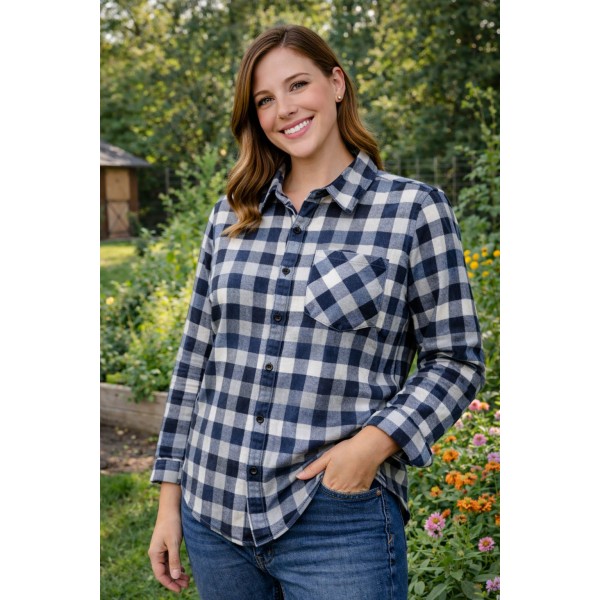 Koszula szaro-czarno- 170 gr/m2