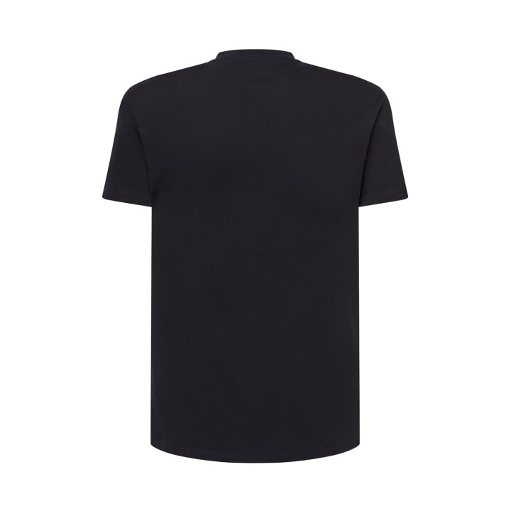 Koszulka męska V-neck 160 g/m² czarna z czesanej bawełny