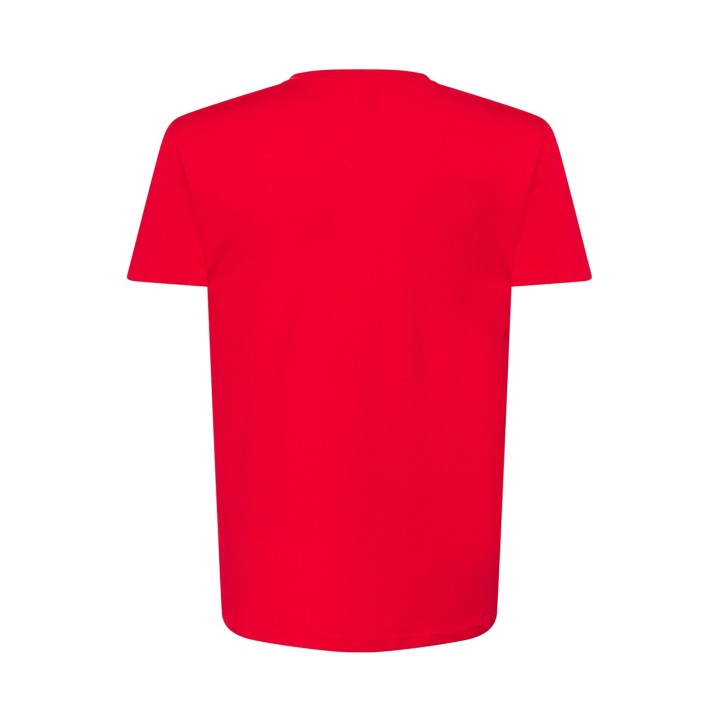 Koszulka męska V-neck 160 g/m² czerwona z czesanej bawełny