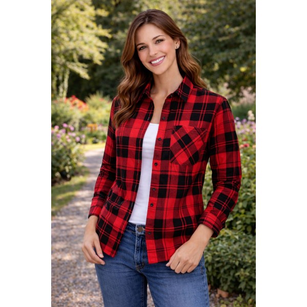 Duża męska koszula czerwona do 7 xl flanelowa